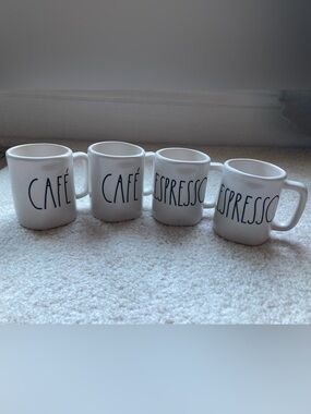Rae Dunn Artisan Collection by Magenta espresso and cafe cups